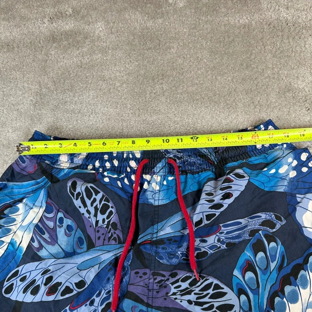 VTG Polo Ralph Lauren Swim Trunks Mens XL Blue Butterfly Wing Print Mesh Lined 5